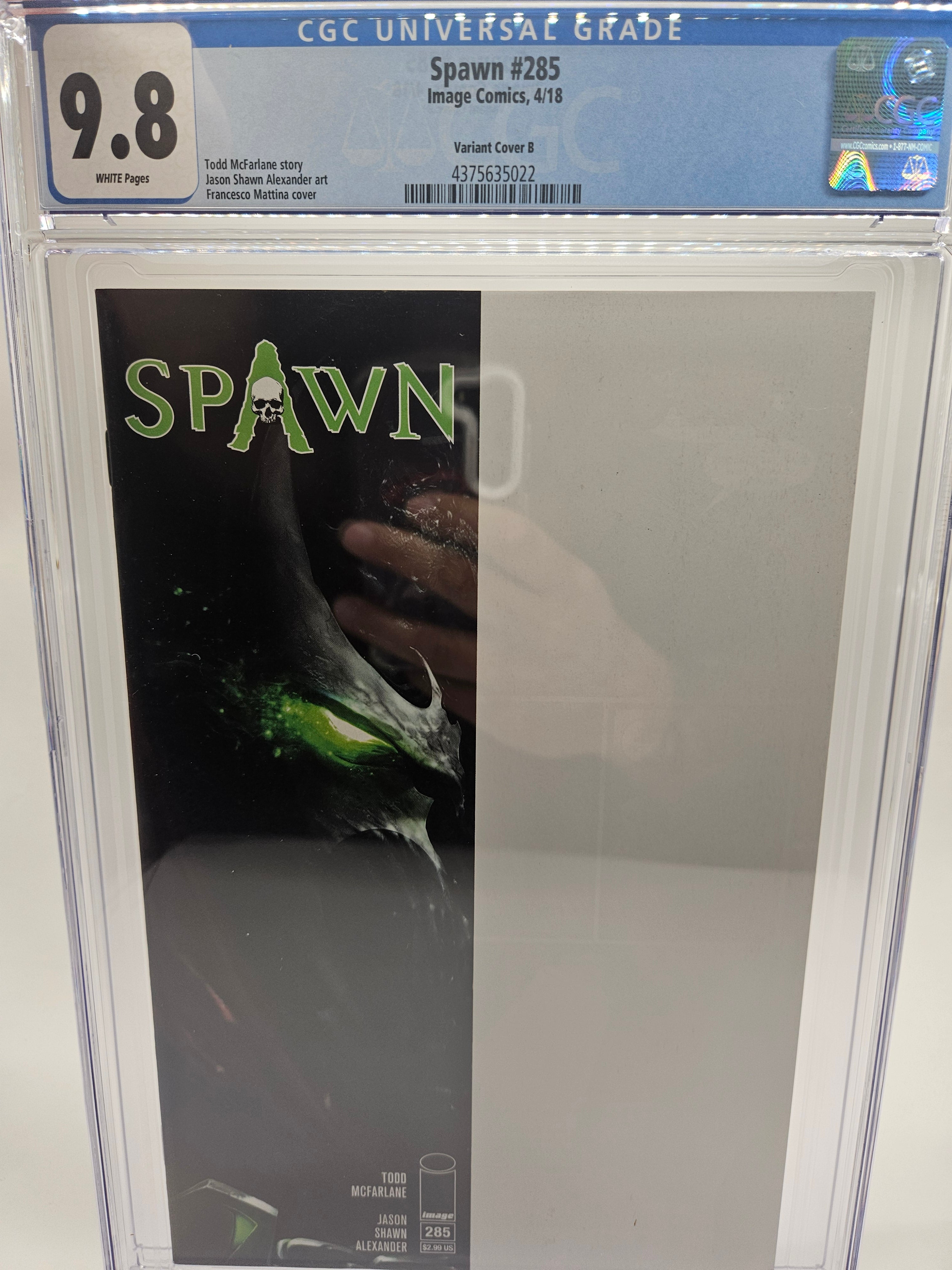 Spawn #285B Mattina Masked Variant CGC 9.8 2018