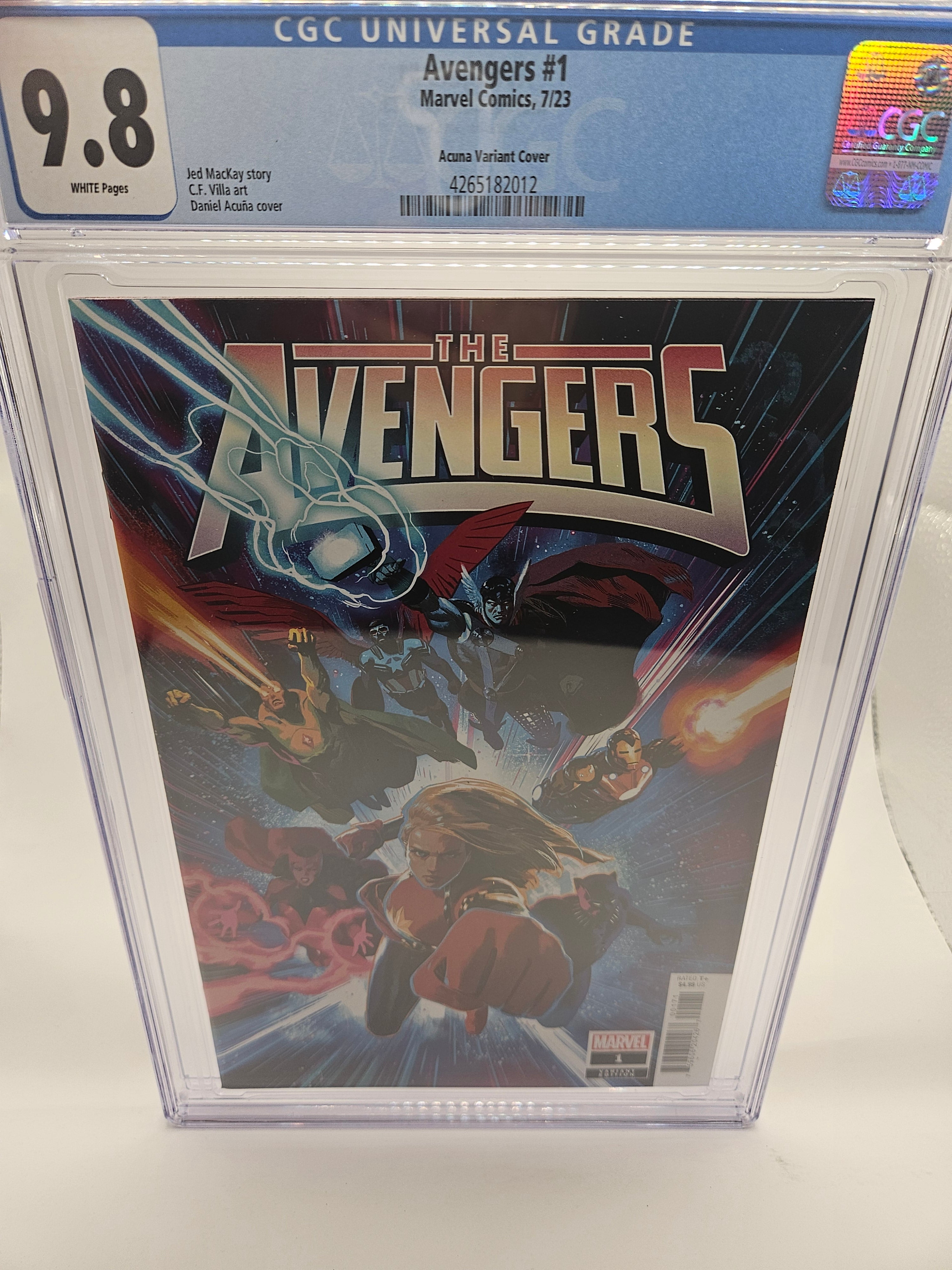 The Avengers #1 Daniel Acuna Variant Cover (July 2023) GRADED CGC 9.8
