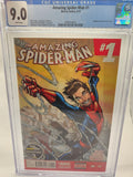Amazing Spider-Man 1 CGC 9.0 White (Ramos Cover- 2014)- Cindy Moon/ Silk Cameo